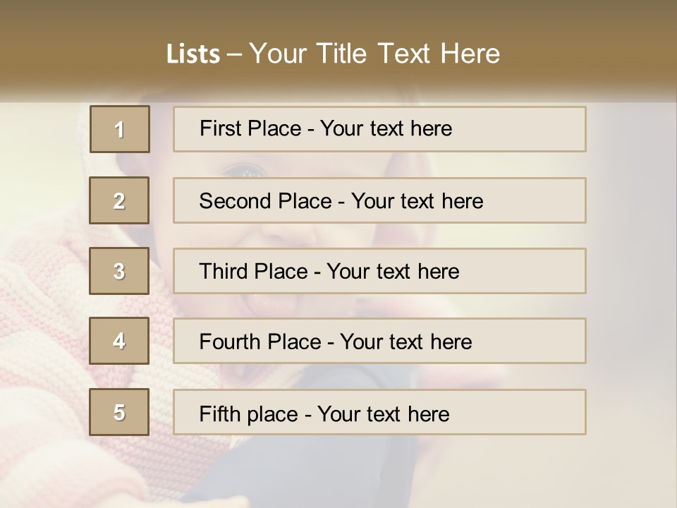 Kid Showing Tongue PowerPoint Template