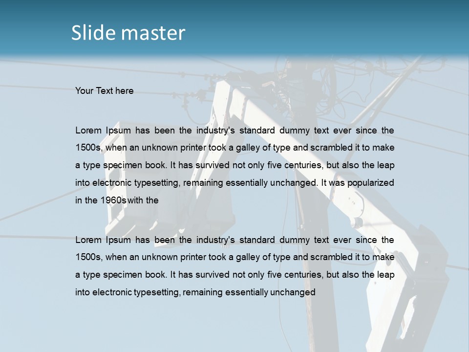 Installing A Transformer On A Pole PowerPoint Template