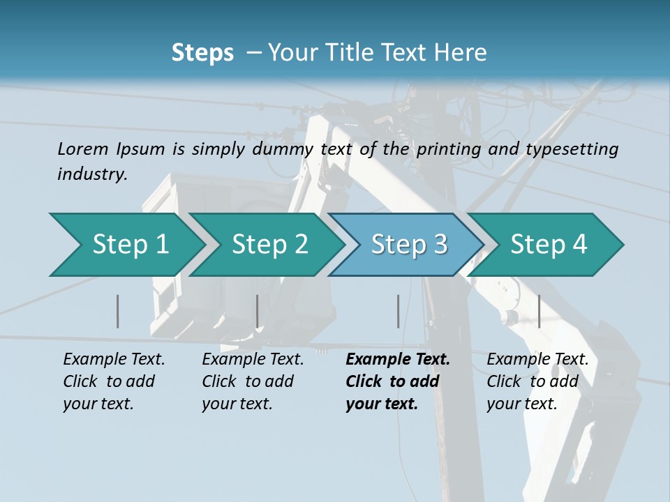 Installing A Transformer On A Pole PowerPoint Template