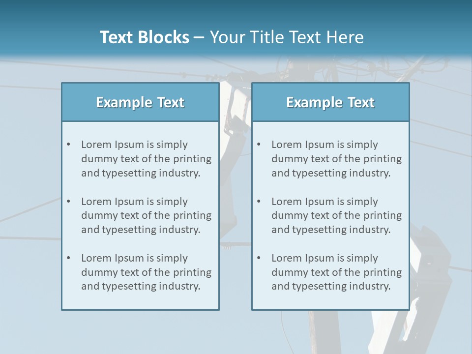 Installing A Transformer On A Pole PowerPoint Template