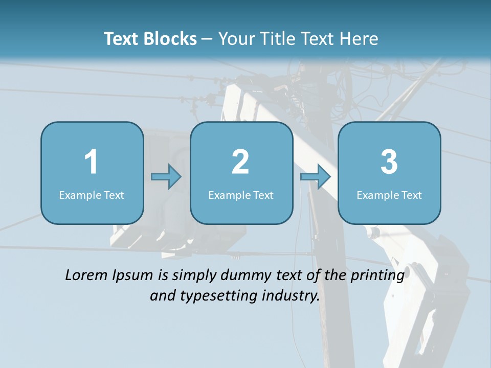 Installing A Transformer On A Pole PowerPoint Template