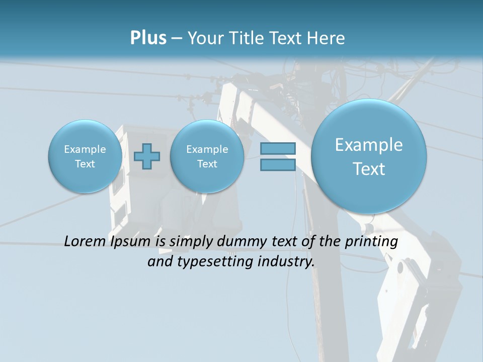 Installing A Transformer On A Pole PowerPoint Template
