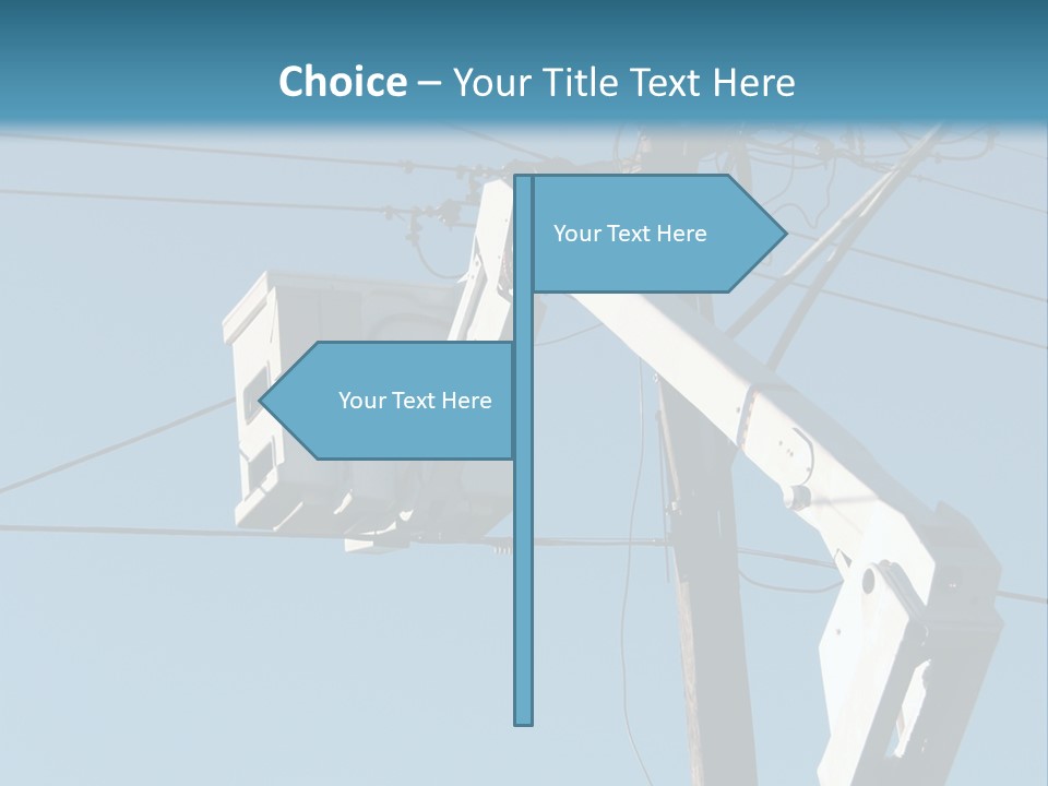 Installing A Transformer On A Pole PowerPoint Template