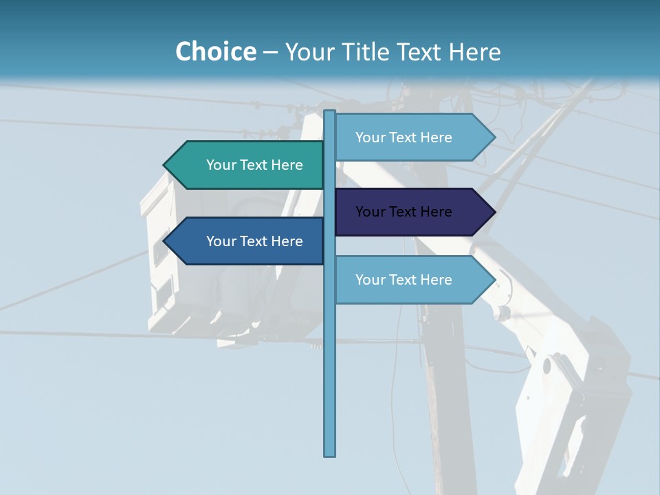 Installing A Transformer On A Pole PowerPoint Template
