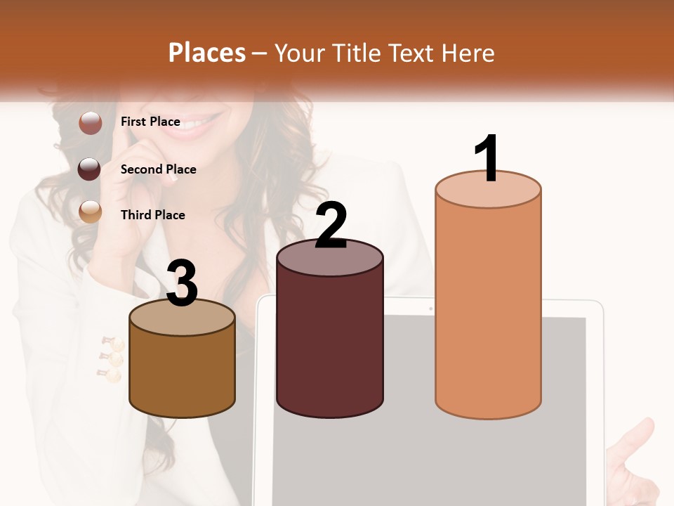 Girl At Work PowerPoint Template