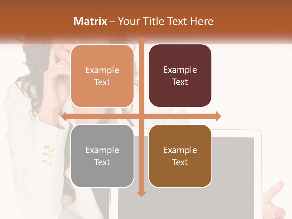 Girl At Work PowerPoint Template