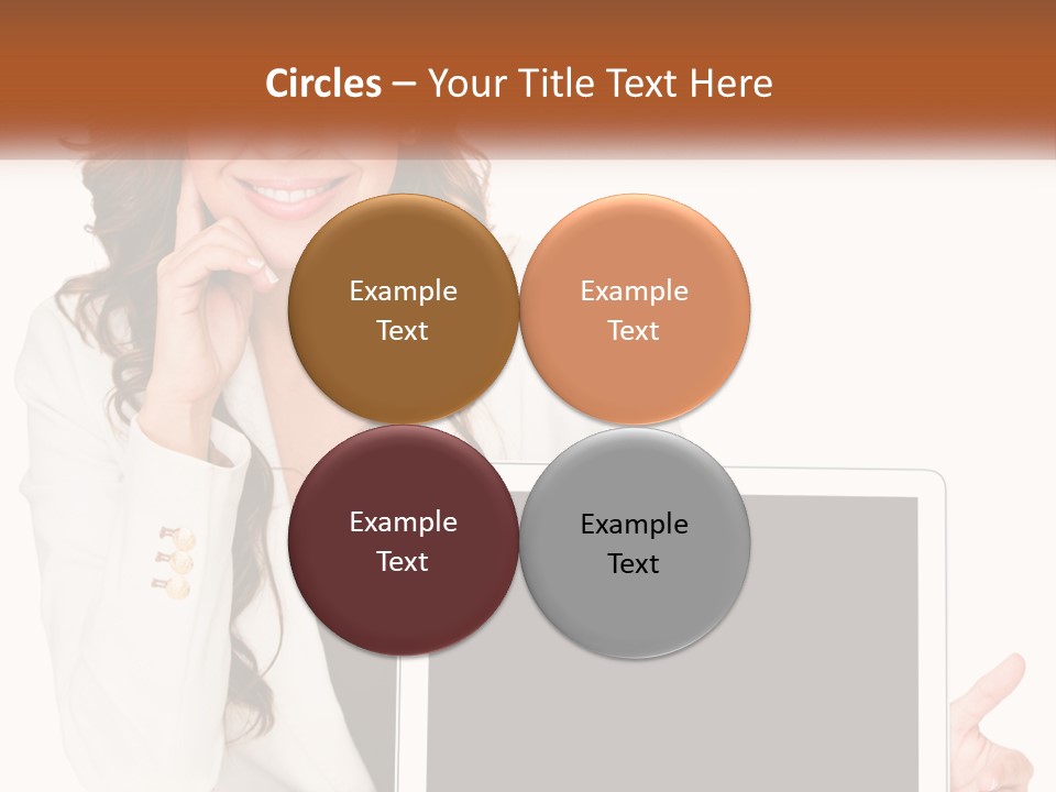 Girl At Work PowerPoint Template