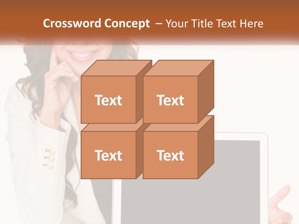 Girl At Work PowerPoint Template