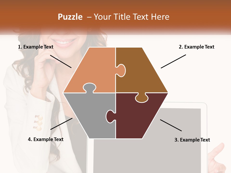 Girl At Work PowerPoint Template