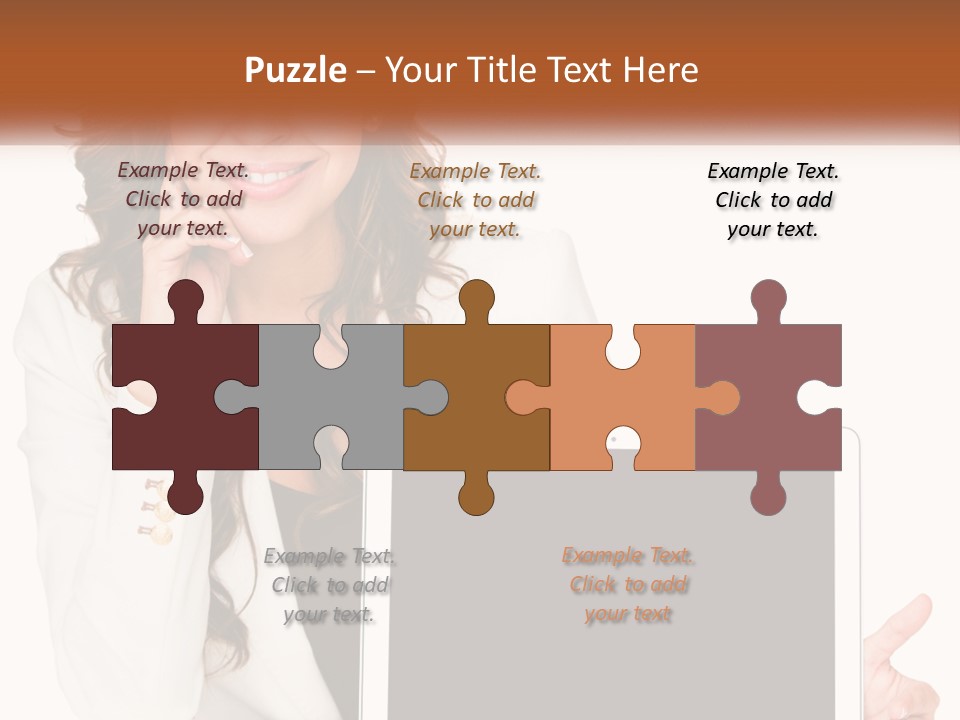 Girl At Work PowerPoint Template