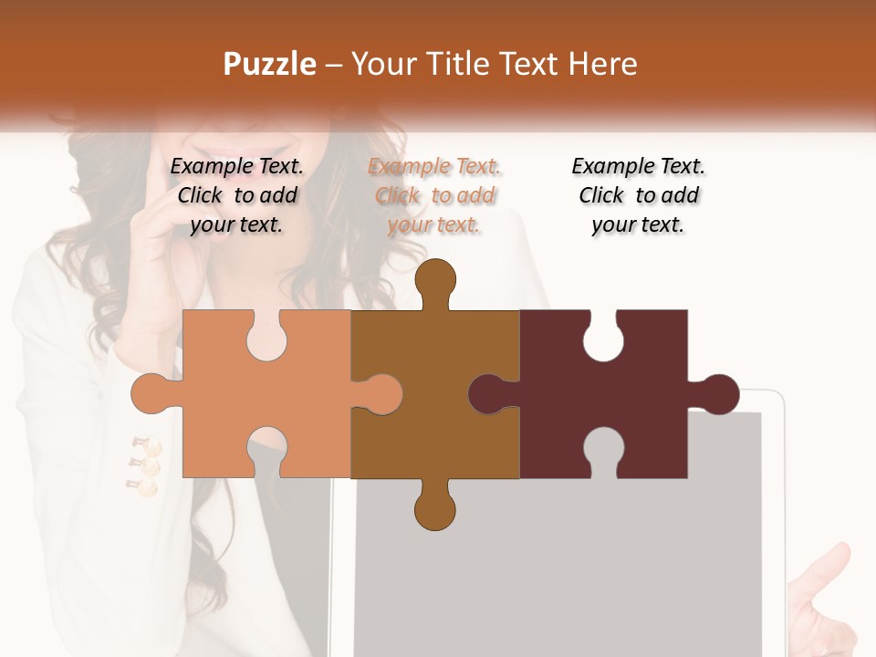 Girl At Work PowerPoint Template