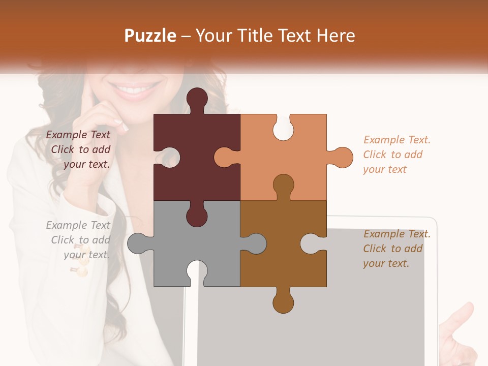 Girl At Work PowerPoint Template