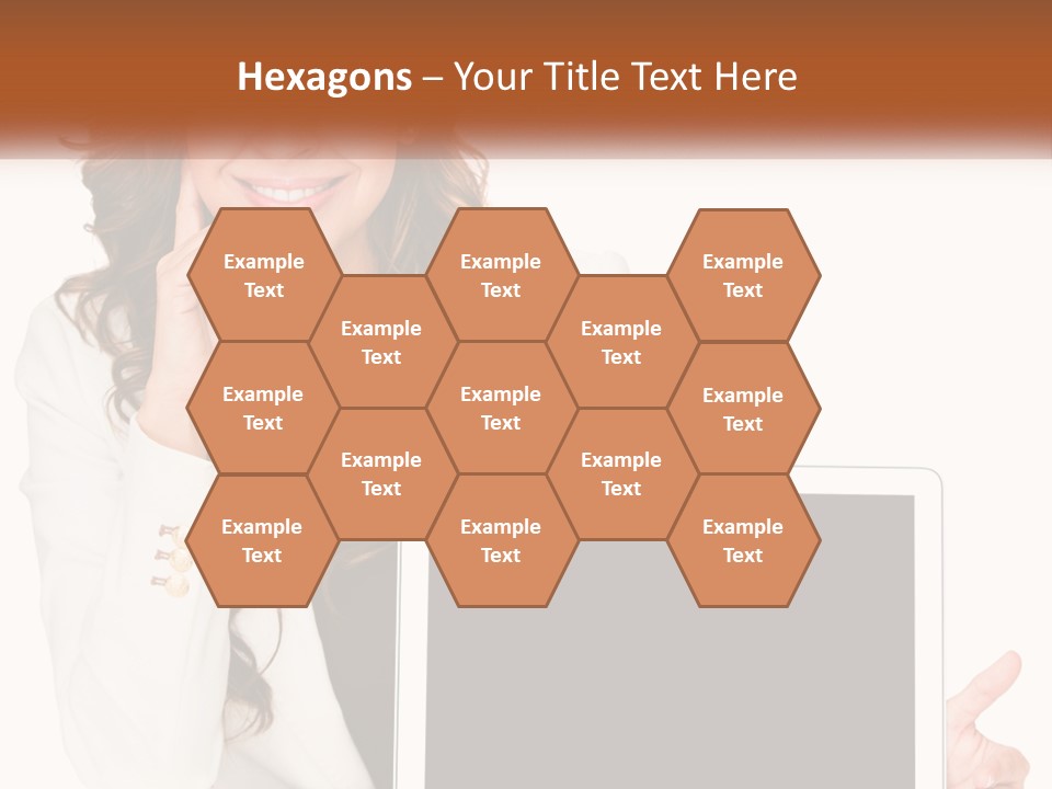 Girl At Work PowerPoint Template