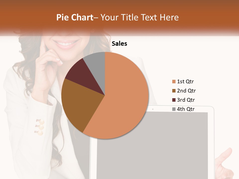 Girl At Work PowerPoint Template