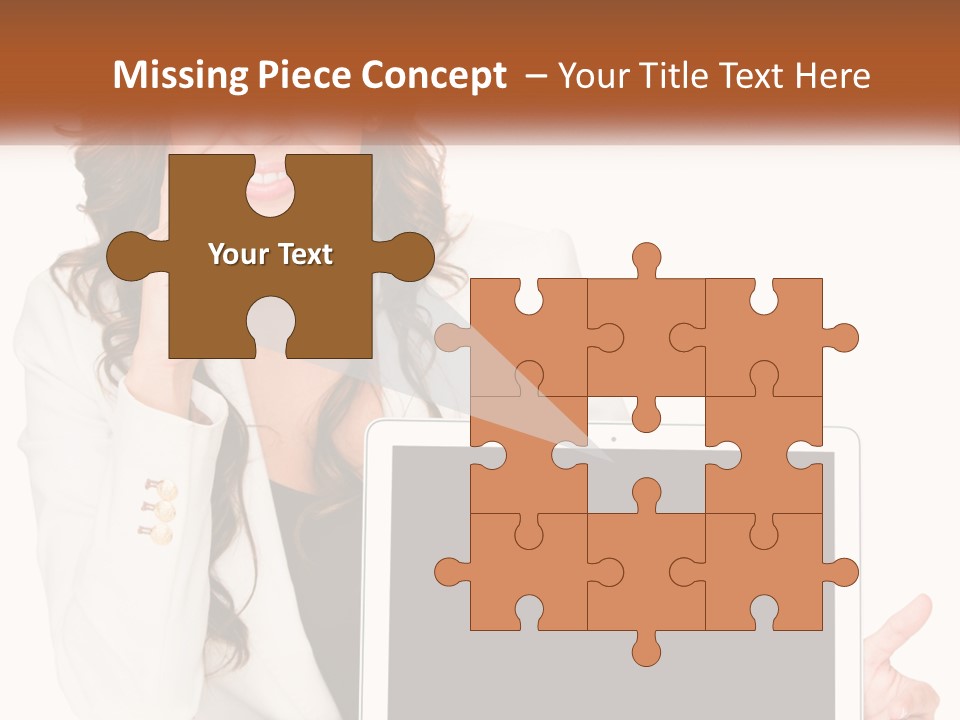 Girl At Work PowerPoint Template