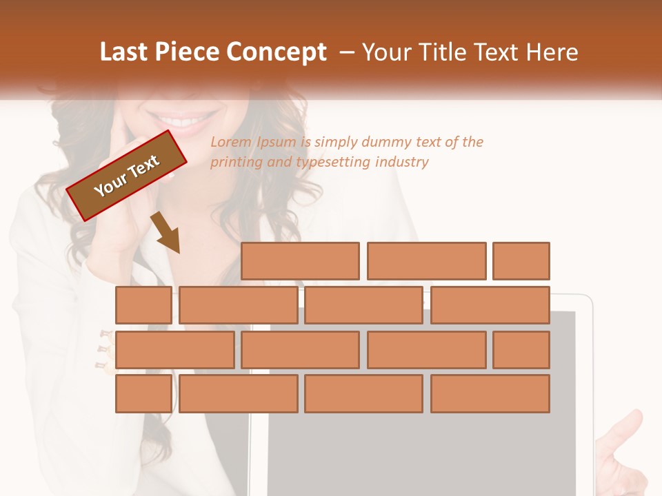 Girl At Work PowerPoint Template