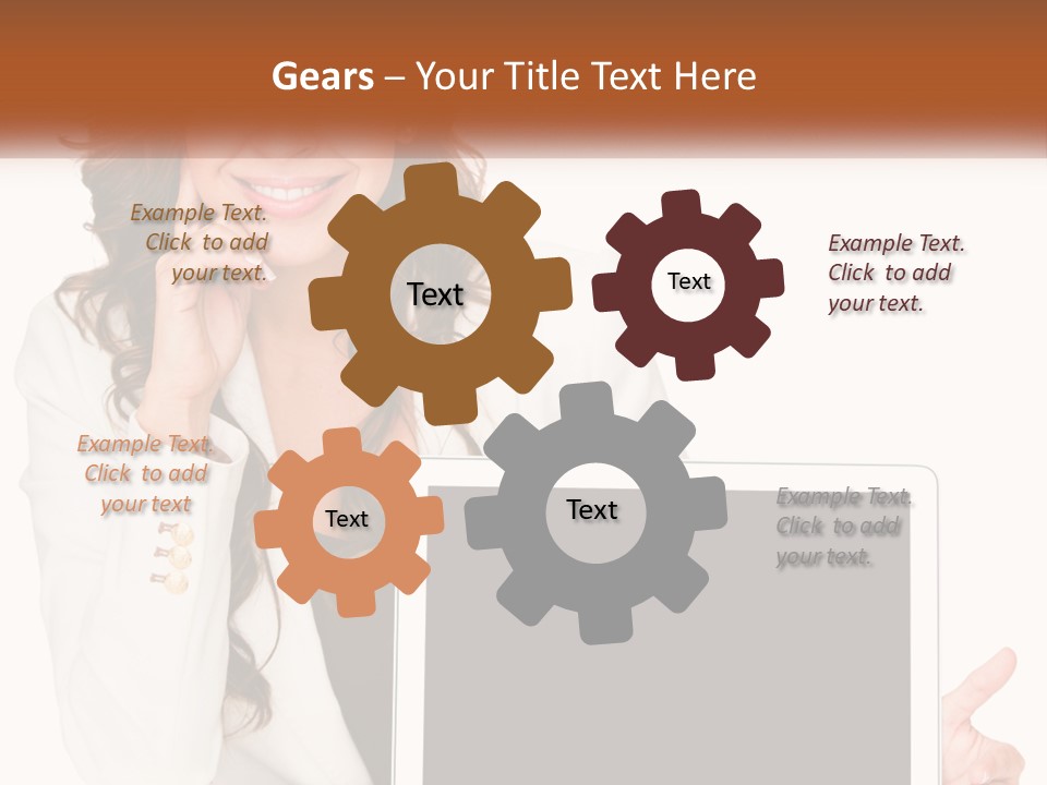 Girl At Work PowerPoint Template