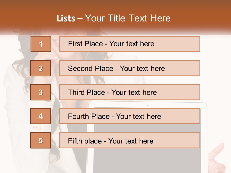 Girl At Work PowerPoint Template