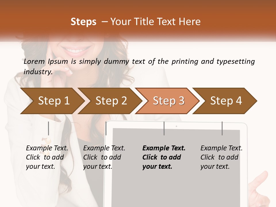 Girl At Work PowerPoint Template