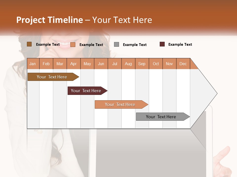 Girl At Work PowerPoint Template