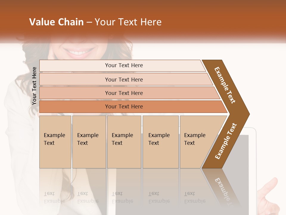 Girl At Work PowerPoint Template