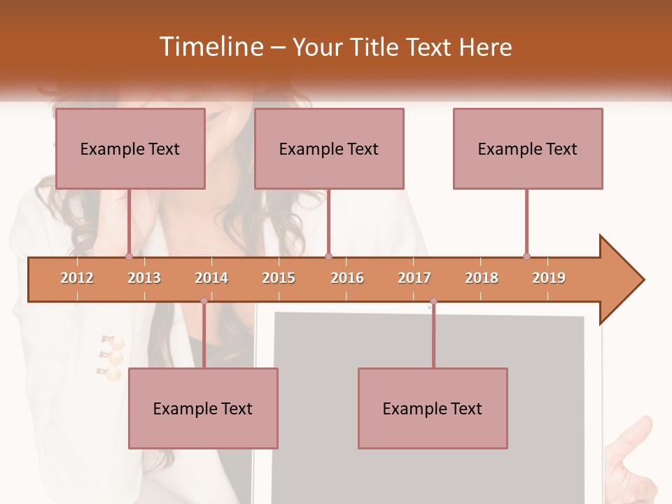 Girl At Work PowerPoint Template