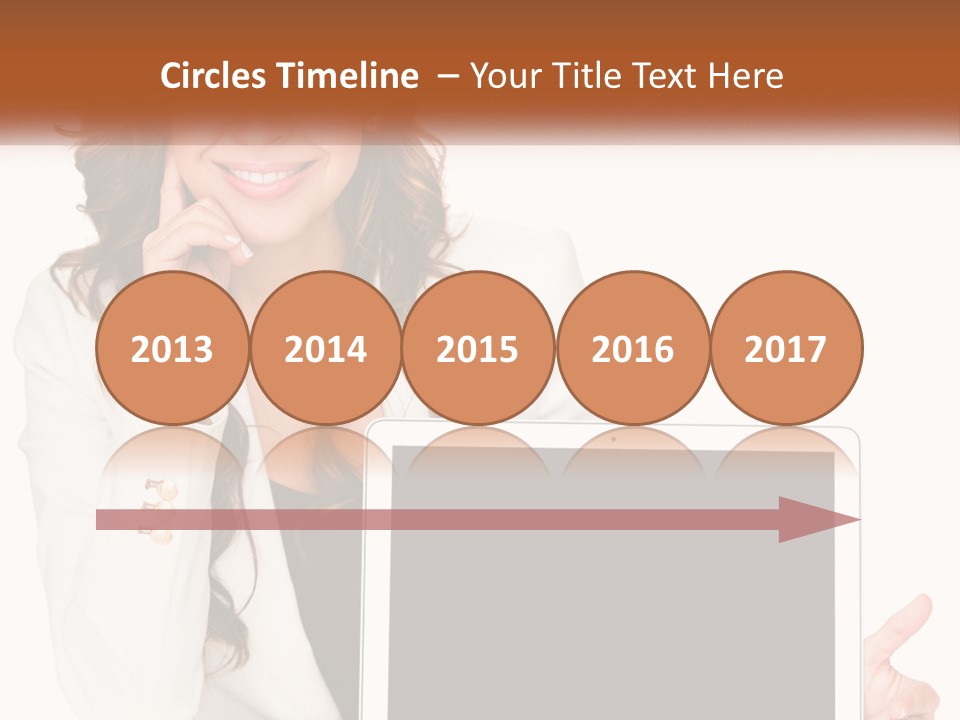 Girl At Work PowerPoint Template