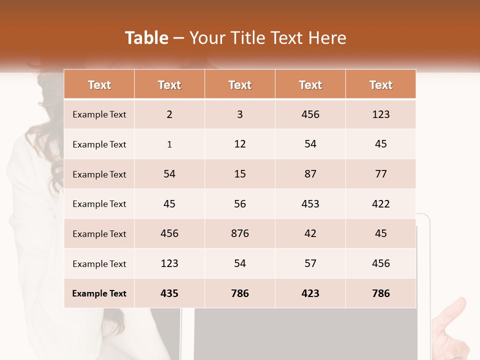 Girl At Work PowerPoint Template