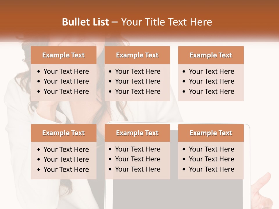 Girl At Work PowerPoint Template