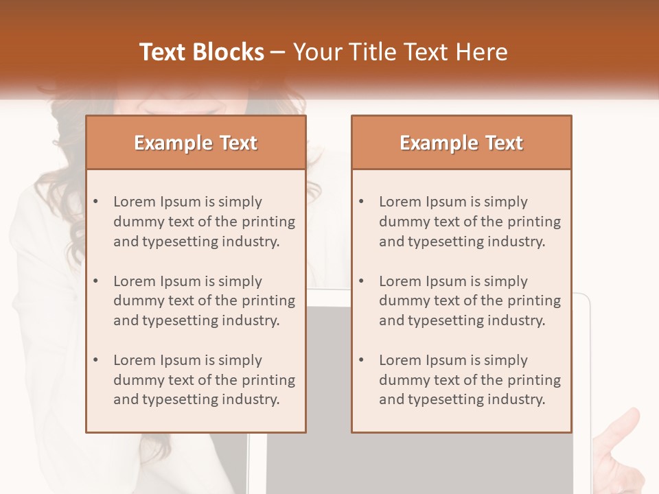 Girl At Work PowerPoint Template
