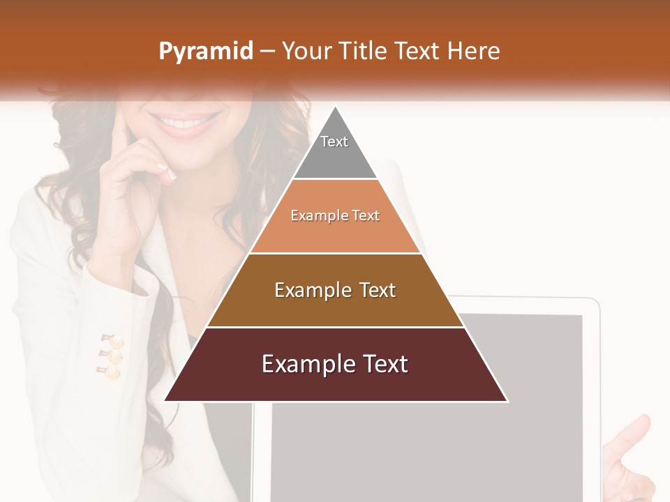 Girl At Work PowerPoint Template