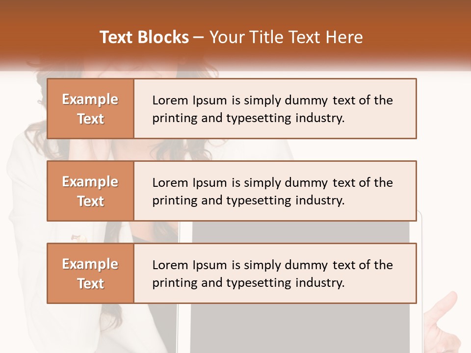 Girl At Work PowerPoint Template