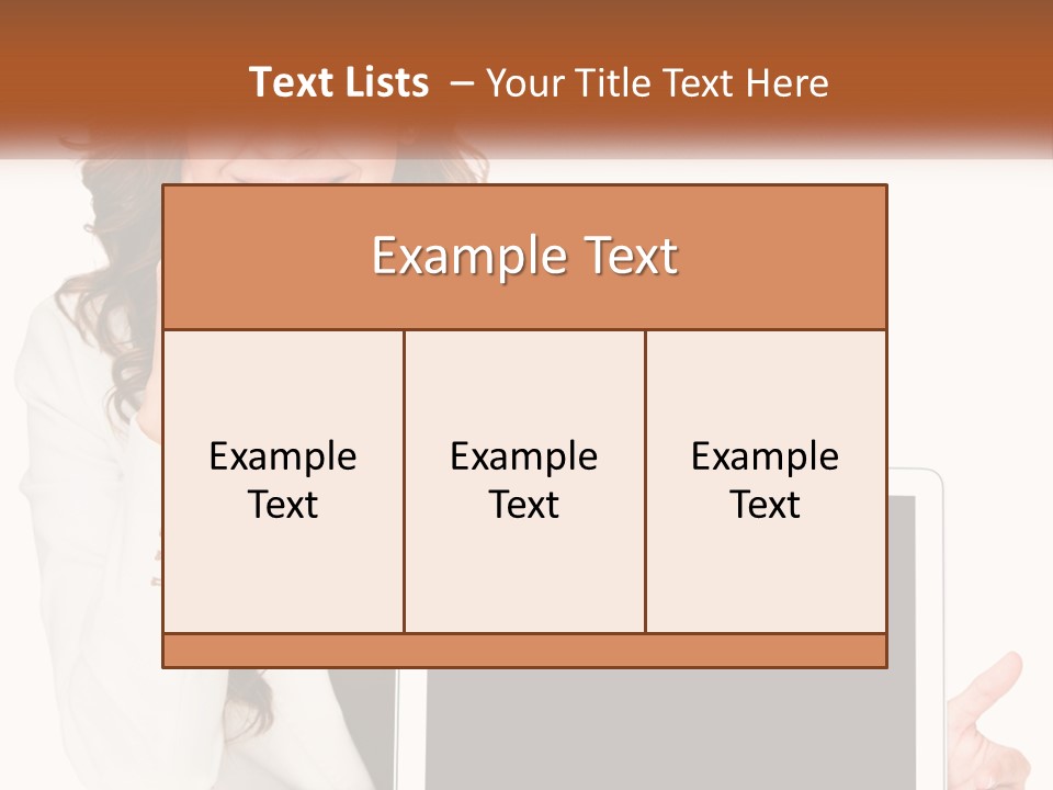Girl At Work PowerPoint Template