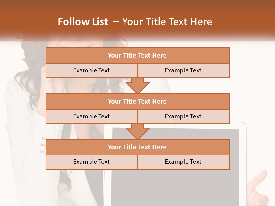 Girl At Work PowerPoint Template