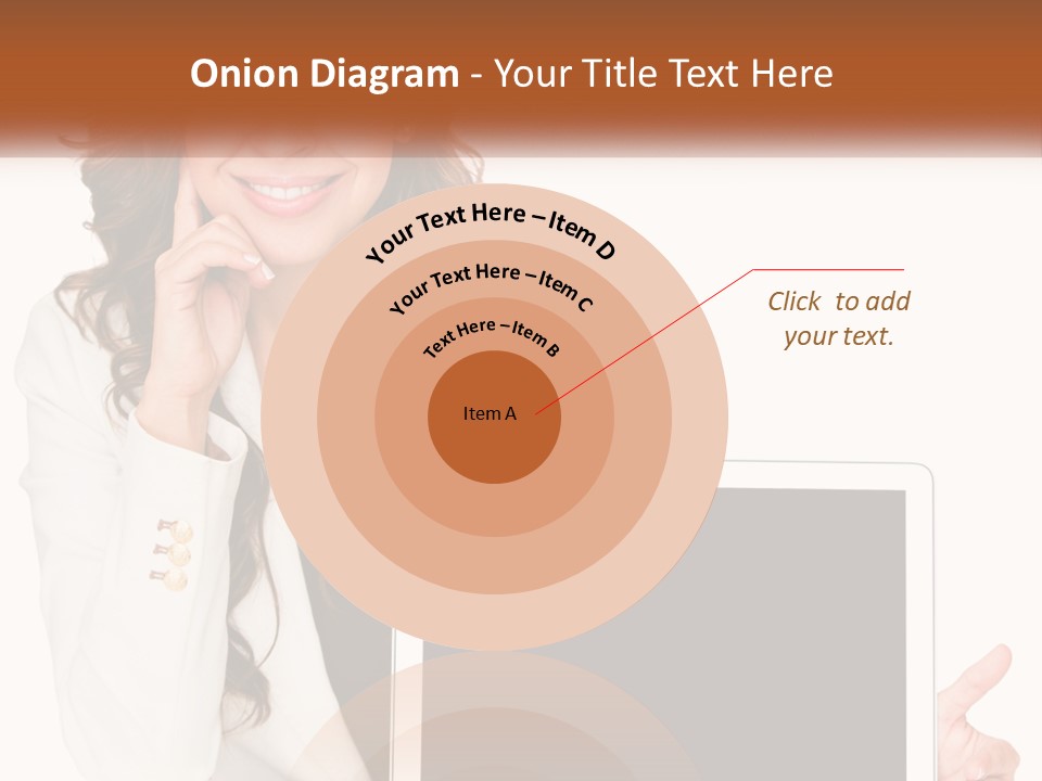 Girl At Work PowerPoint Template