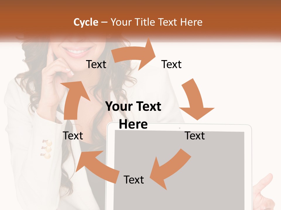 Girl At Work PowerPoint Template