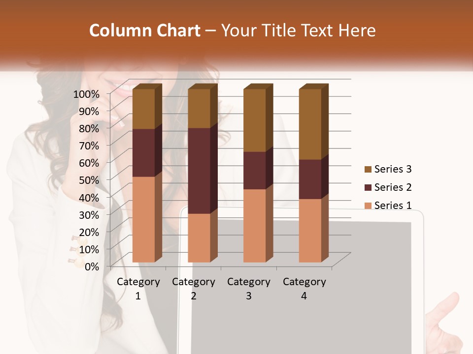 Girl At Work PowerPoint Template