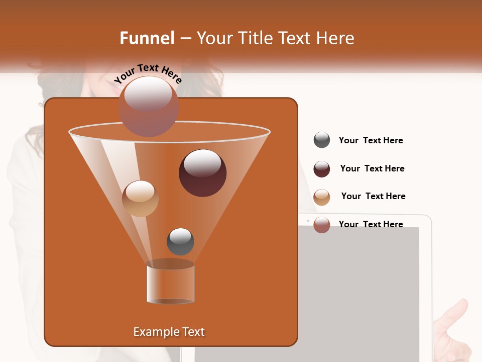 Girl At Work PowerPoint Template