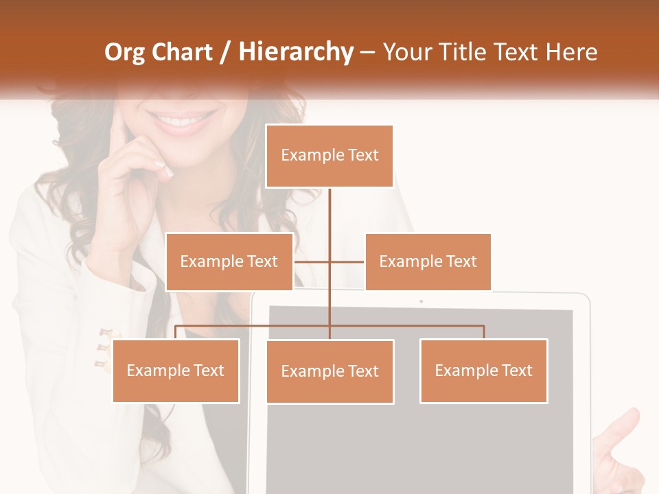 Girl At Work PowerPoint Template