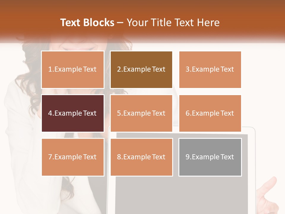 Girl At Work PowerPoint Template