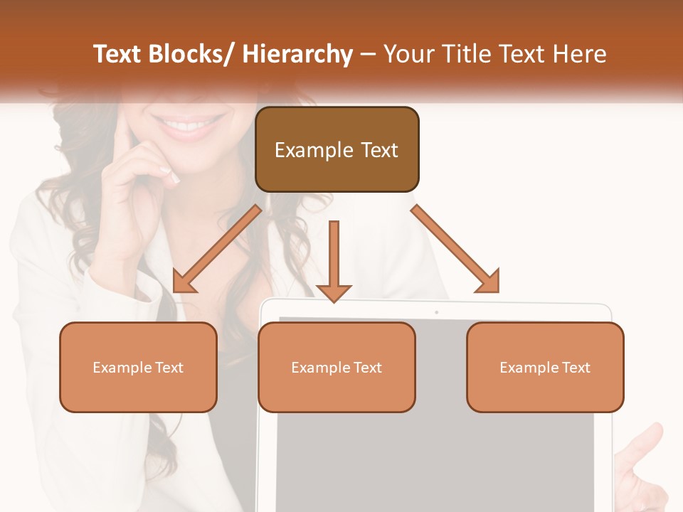 Girl At Work PowerPoint Template