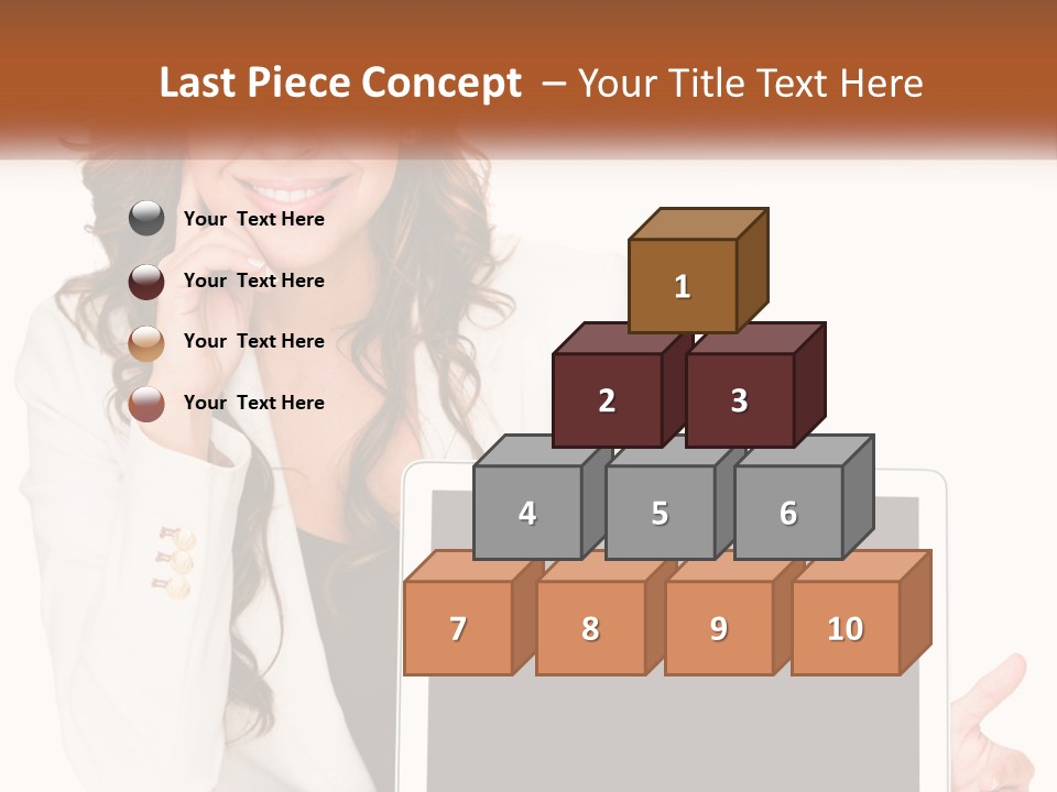 Girl At Work PowerPoint Template