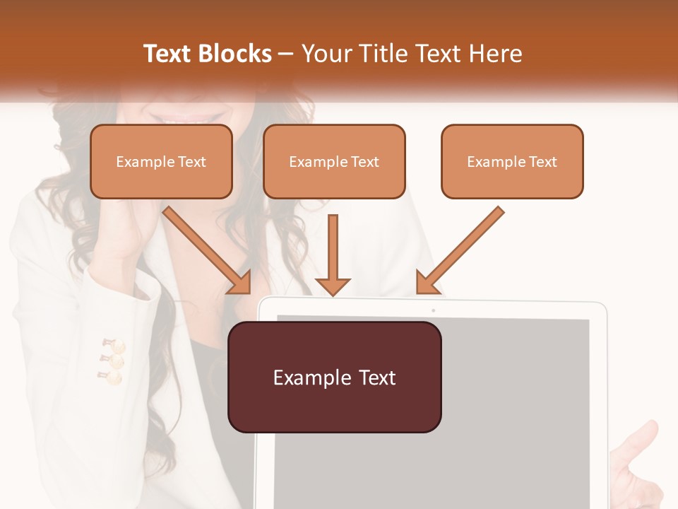 Girl At Work PowerPoint Template