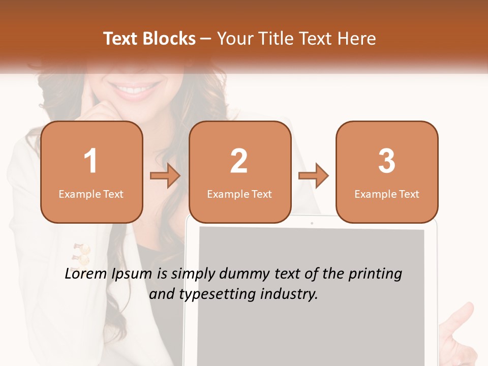 Girl At Work PowerPoint Template