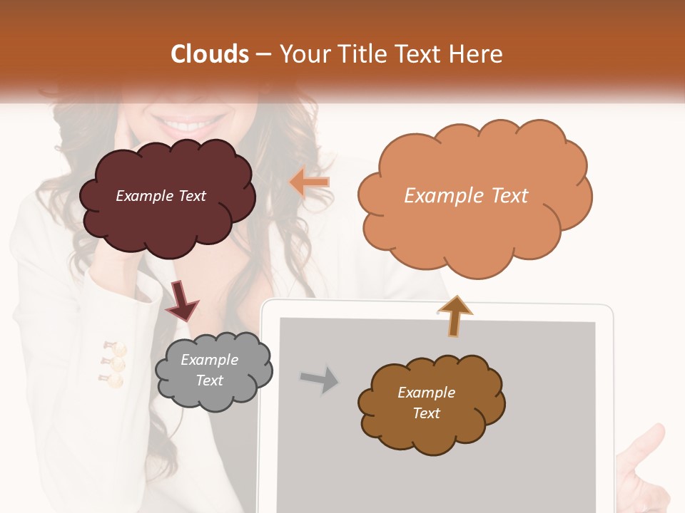 Girl At Work PowerPoint Template