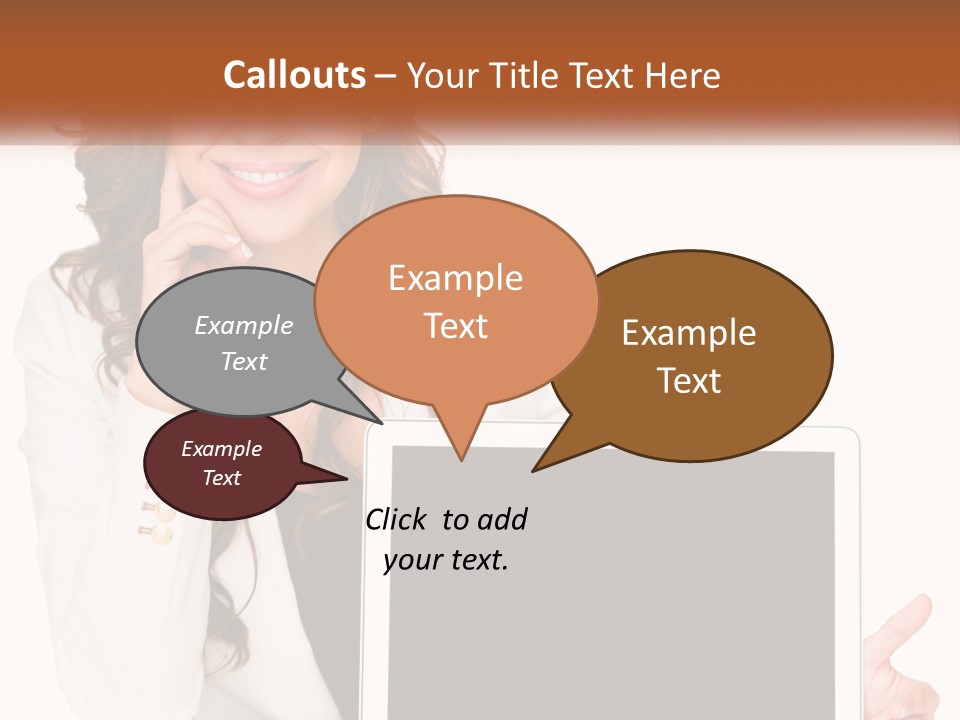 Girl At Work PowerPoint Template