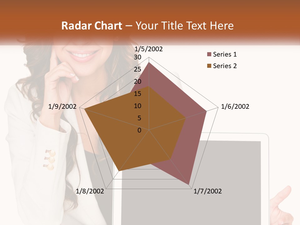 Girl At Work PowerPoint Template