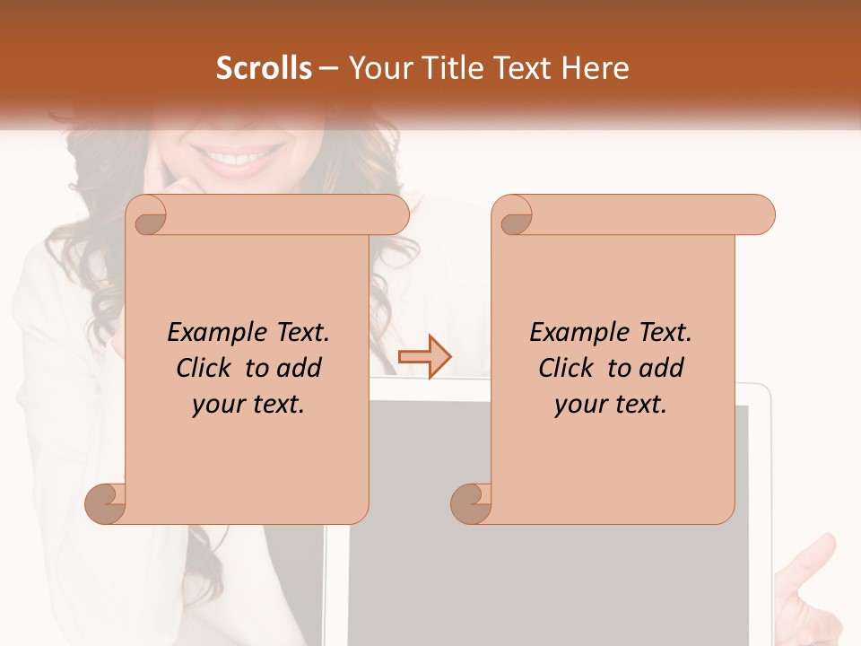 Girl At Work PowerPoint Template