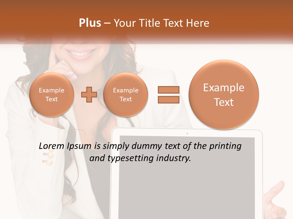 Girl At Work PowerPoint Template