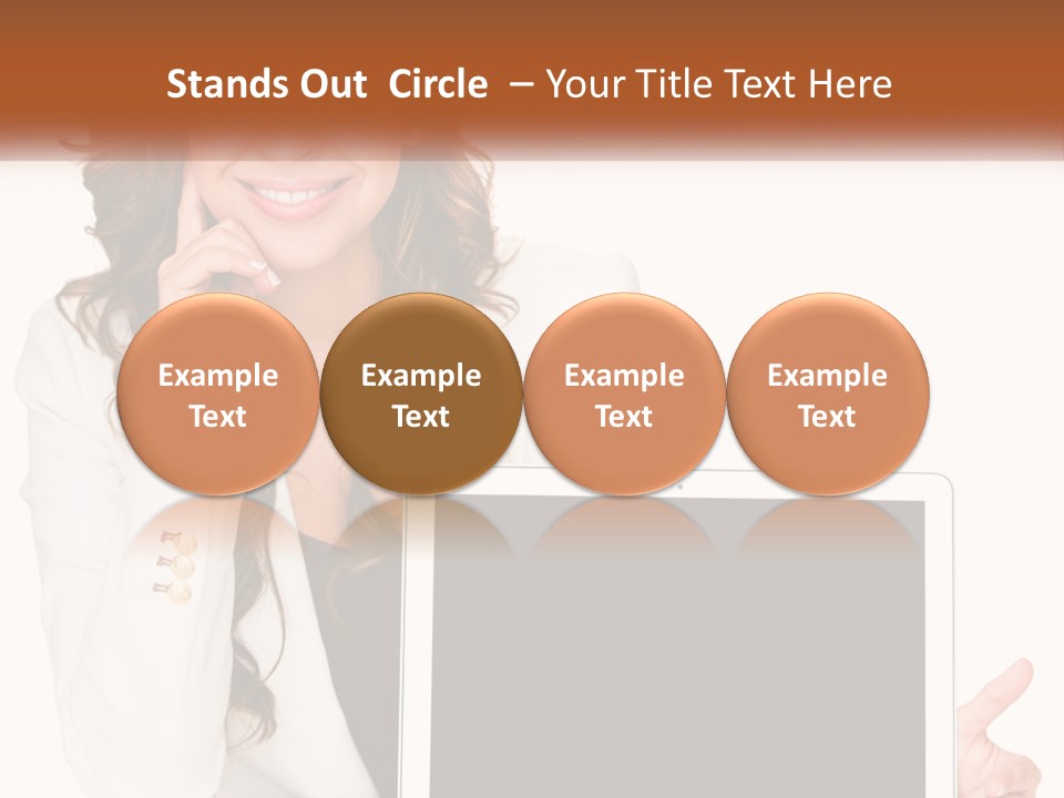 Girl At Work PowerPoint Template